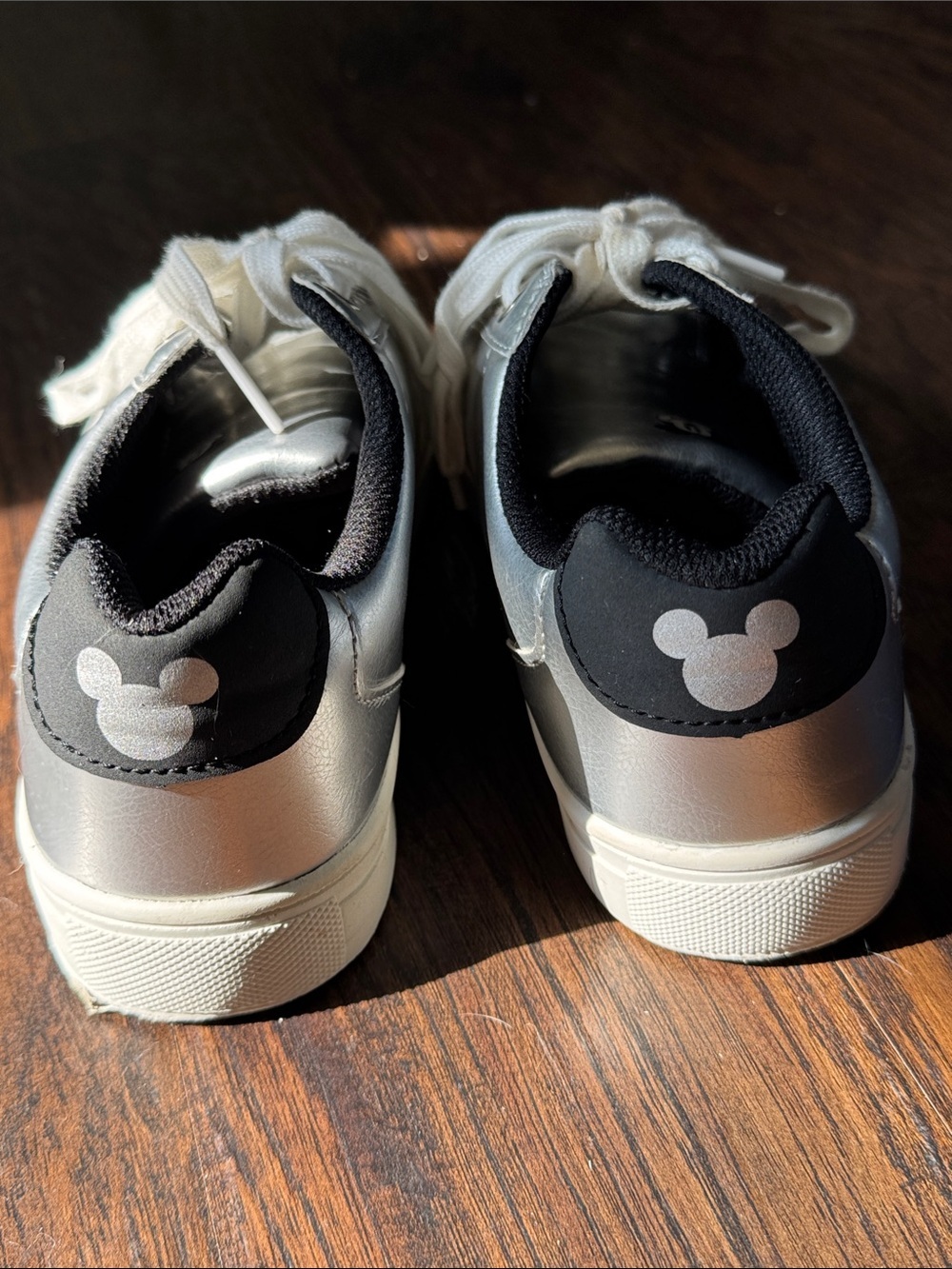Disney Silver Sneakers with Black Accents - Picture 5 of 9